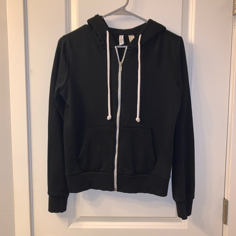 Black Zip Up Sweatshirt